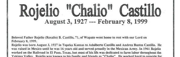 ROJELIO "Chalio" CASTILLO